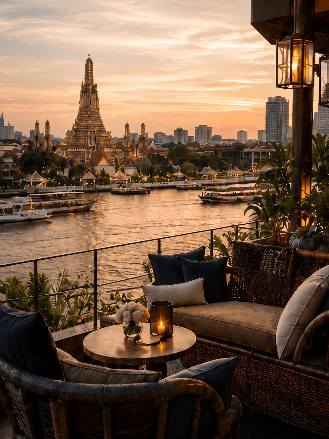 ภาพประกอบห้องรับรองริมแม่น้ำในกรุงเทพฯ